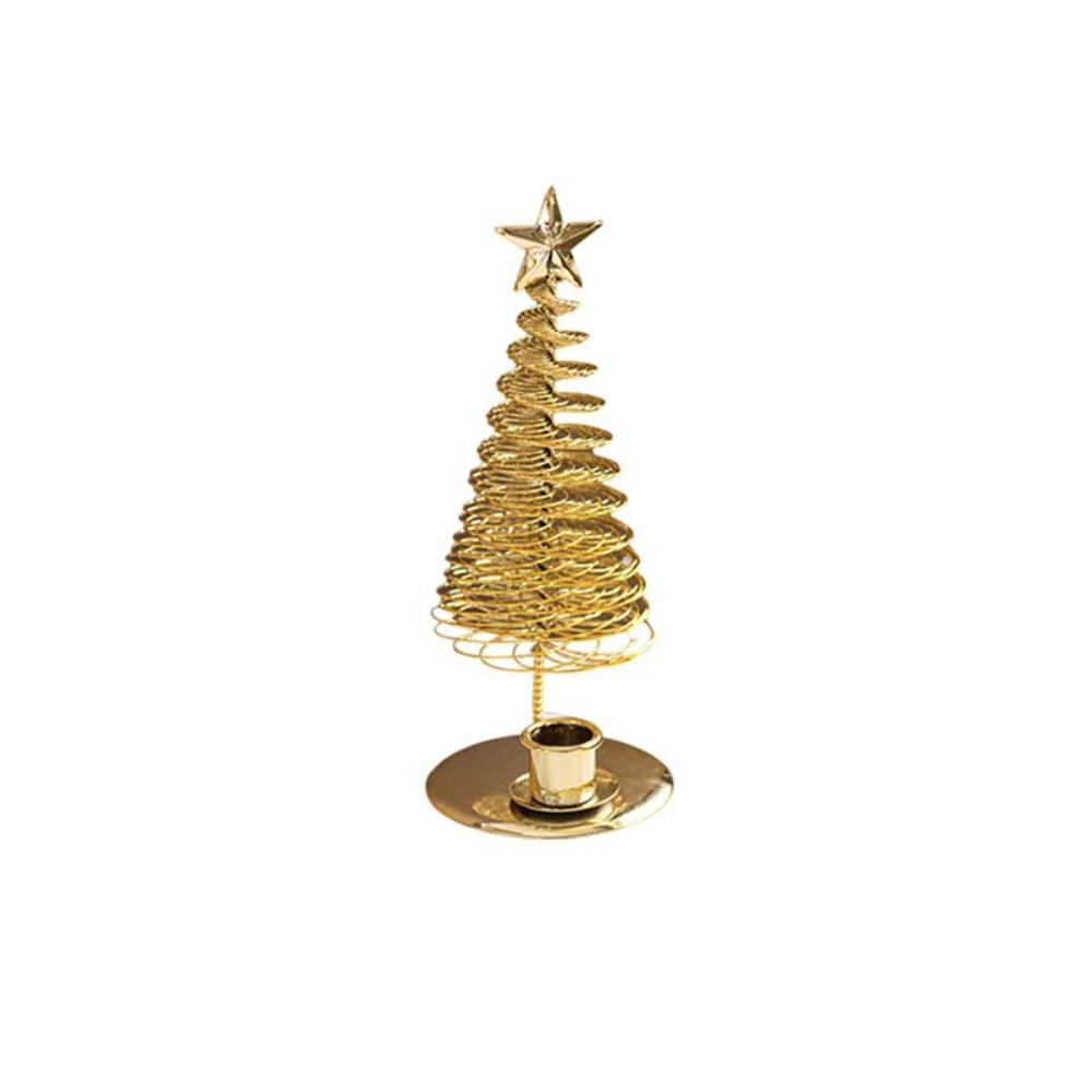 Stable Bottom Christmas Tree Candlestick Metal Christmas Table Decoration  Wedding