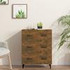 817348 vidaXL Buffet Smoked Oak 69.5x34x90 Cm Engineered Wood