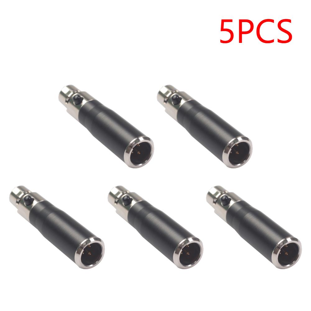 1-10PCS Mini XLR 3 4 Pin Female Mini Connector Audio Converter Adapter Audio Connector  Universal Microphone Audio Equipment