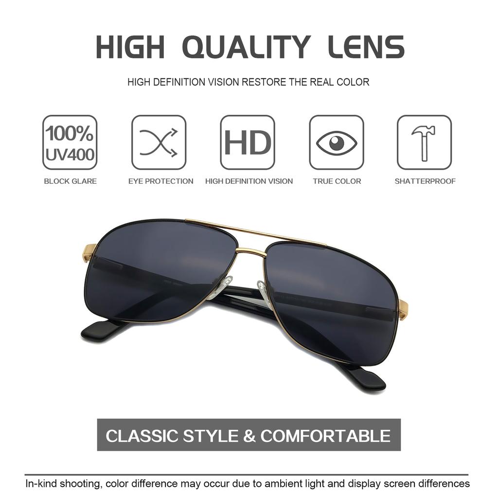 Luxury Oversized Vintage Women's Sunglasses Luxury Vintage Wholesale Men's UV400 Polarized Sunglasses