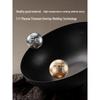 Chuidahuang 30cm Hammered Titanium Iron Flat-Bottom Wok