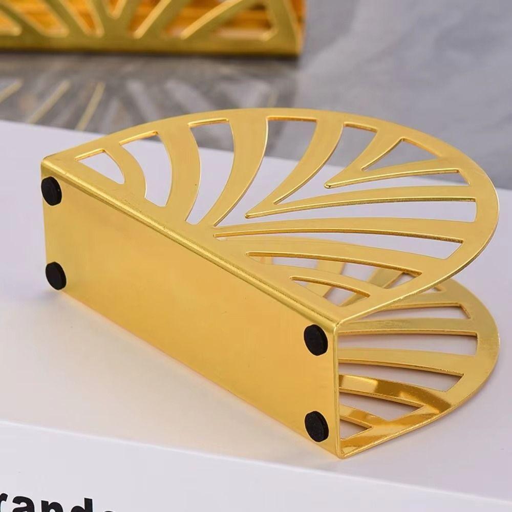 Hollow Iron Art Paper Towel Holder Rust-resistant Desktop Tissue Stand Vertical Napkin Rack  Home