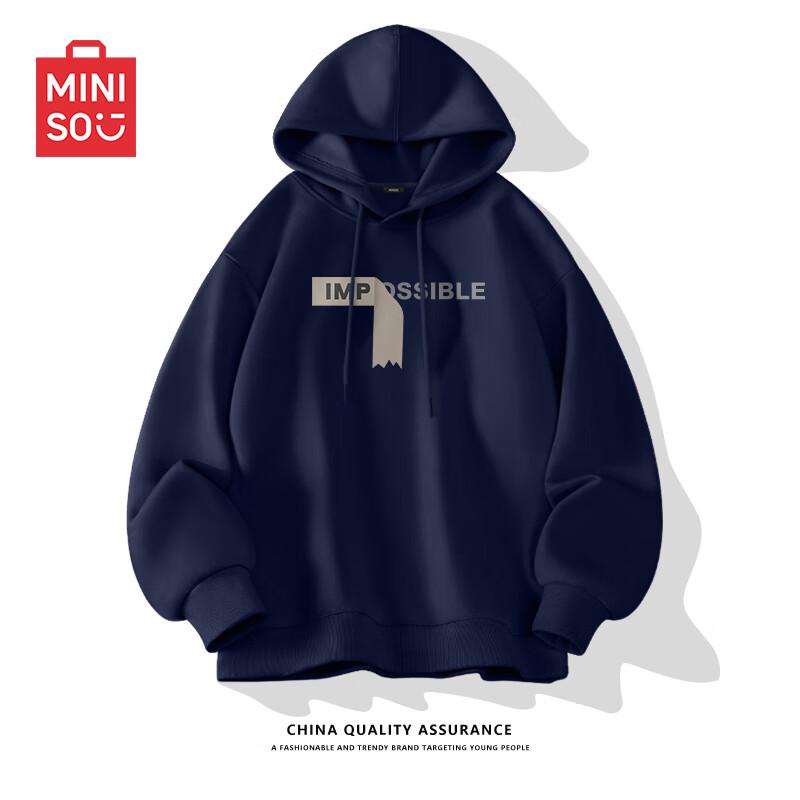 

MINISO Men s Heavyweight Hooded Sweatshirt L