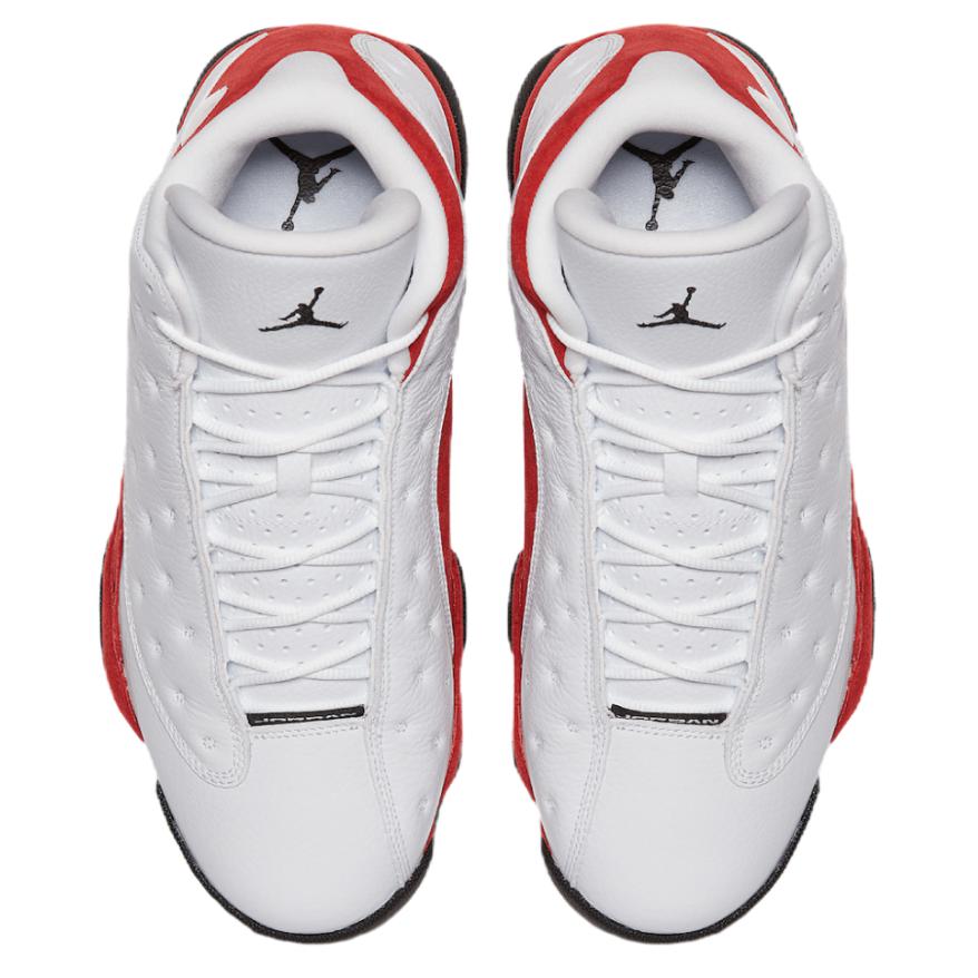 Jordan Air Jordan 13 Rutschfest Abriebfest Mittelhoch Vintage Basketballschuhe Unisex Weiß Schwarz 414571-102