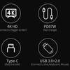 1PC USB 8 in 1 Tipo C 3 1 A 4k HdTV Hub Adattatore Con Lettore Di Schede SD TF PD Ricarica Rapida Per Computer Notebook Macbook