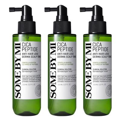 Cica Peptide Anti Hair Loss Derma Scalp Tonic - Cooling Relief & Root Strengthening Spray - 150ml / 5.07 Fl.oz. (Pack of 3)