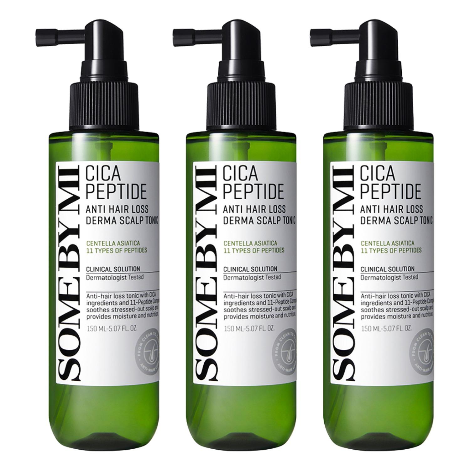 

SOME BY MI Cica Peptide Anti Hair Loss Derma Scalp Tonic - Cooling Relief & Root Strengthening Spray - 150ml / 5.07 fl.oz. (Pack of 3)
