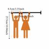 Wall-Mounted Restroom Indicator Rustproof Metal Bathroom Indicator Plate Waterproof Decorative Bathroom Door Sign Office Public