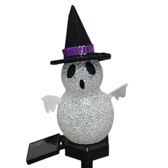 Halloween Pathway Lights Solar Powered Pumpkin Ghost Light Garden Stake Lights Waterproof LED Walkway Lights