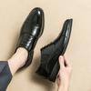 Fashion Hot Selling Men Business Dress Shoes Black and Yellow Fashion Brands Derby Shoes Gentlemen Banquet Shoes Sizes 38-46 Men Shoes