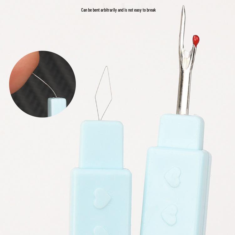 Dual-End Needle Threader & Seam Ripper - Multifunctional Sewing Tool for Cross Stitch & Elderly Use