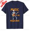 Skeleton Playing Guitar Music Lover Funny Gift TShirt Classics Unisex Slim Short Sleeve Shirt Guitar Design Birthday Cotton Tee