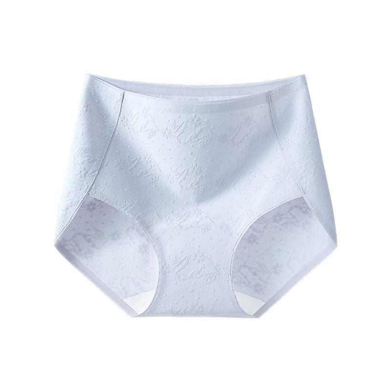 Female Spring and Autumn New Flowers Pure Cotton 10A Antibacterial Extension Crotch High Waist Belly Triangle Briefs