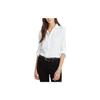 Polo SS23 Solid Square Collar Single-Breasted Long Sleeve Shirt Women Shirts White WMLRSHTS6820046-100
