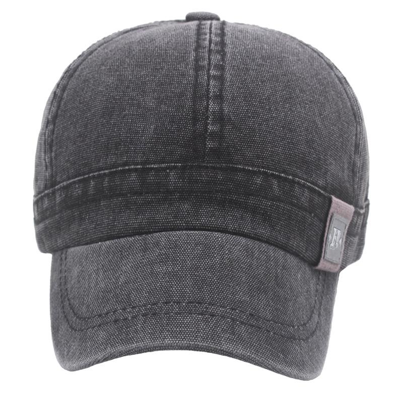 Canvas Baseball Cap Men's Short-Brimmed Cap Spring Summer Outdoor Sunscreen Sun Hat