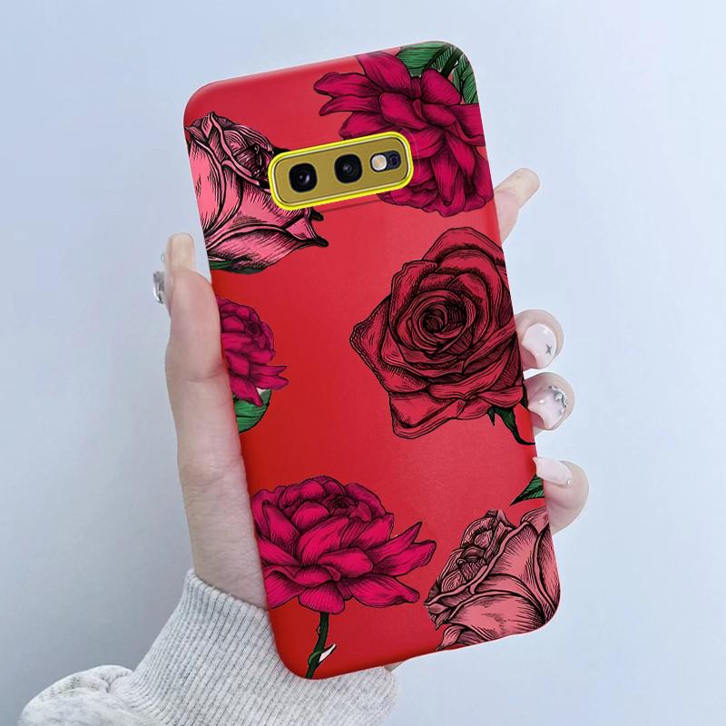 For Samsung Galaxy S10e Phone Case Flower Girls Design Soft Silicone TPU Back Housing for Galaxy S10E S10 E SM-G970F/DS Covers