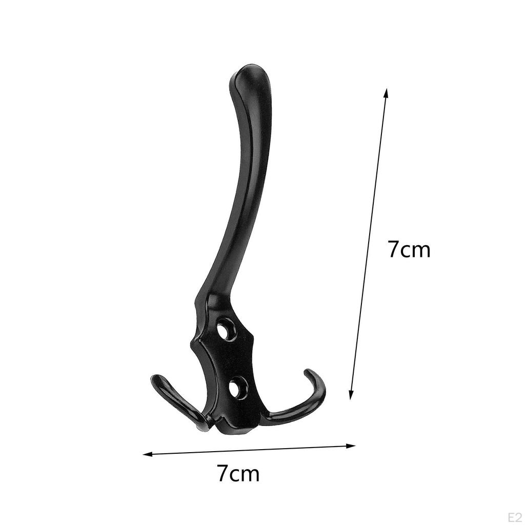 10x Coat Hooks Robe Hanger Storage Organizer Double Wall Mounted for Living Room