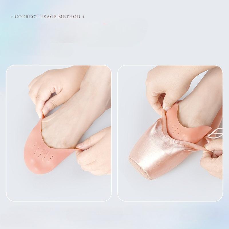 1/2Pairs Toe Protection Forefoot Pads Silicone Insoles Comfortable Shoe Pads Pain Relief Silicone Non-slip Shoe Insole for Women
