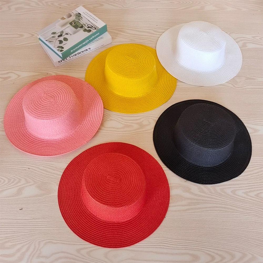 10 Colors Straw Hat UV Protection Sun Protection Hat New Beach Sun Hat  Summer Fashion Wear