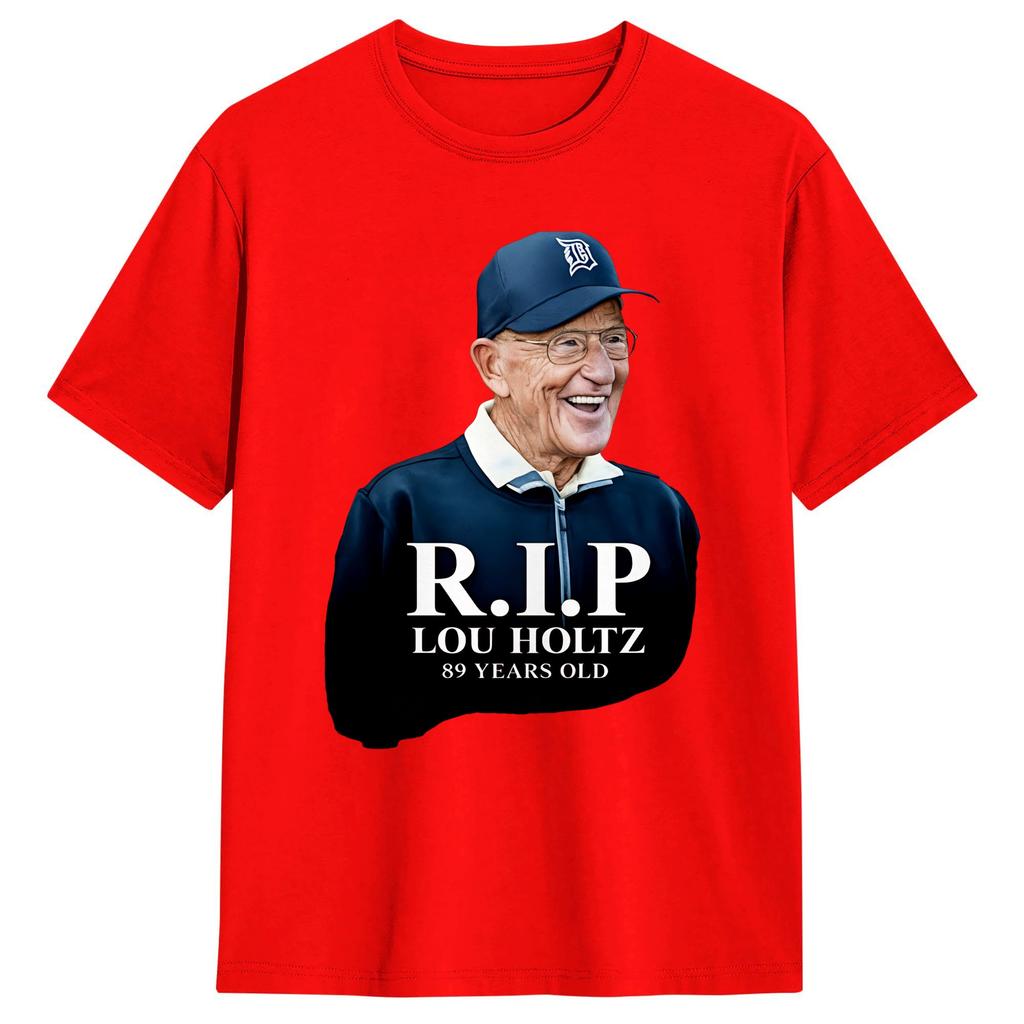 Unisexs Lou Holtz 19372026 Memorial T Shirt 100 Cotton Clothes Funny Short Sleeve Round Collar Tee Shirt Printed TShirts