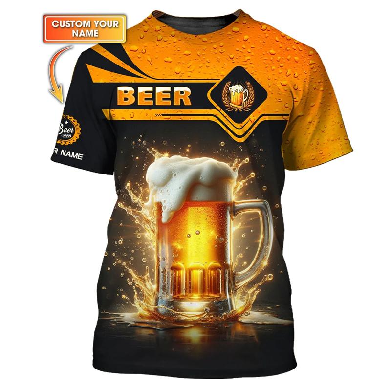 Funny Beer 3d Printed Tshirt For Men New Design Beers Club Short Sleeves Tops Summer Street Tees For Beer Lover T-shirt Gift