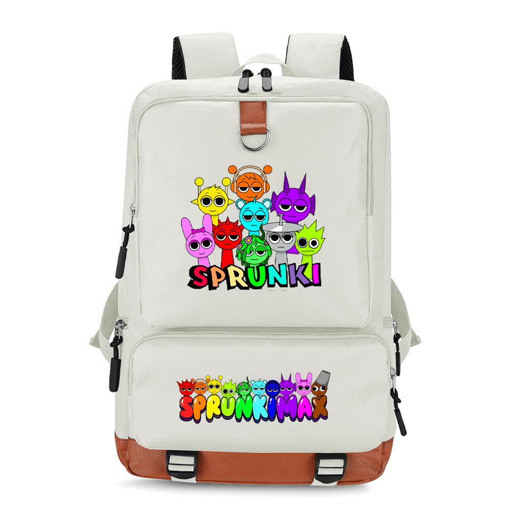 Srunki Backpack Multifunctional Large Capacity Business Backpack Lightweight Burden Reduction Primary and Secondary School Student Bag