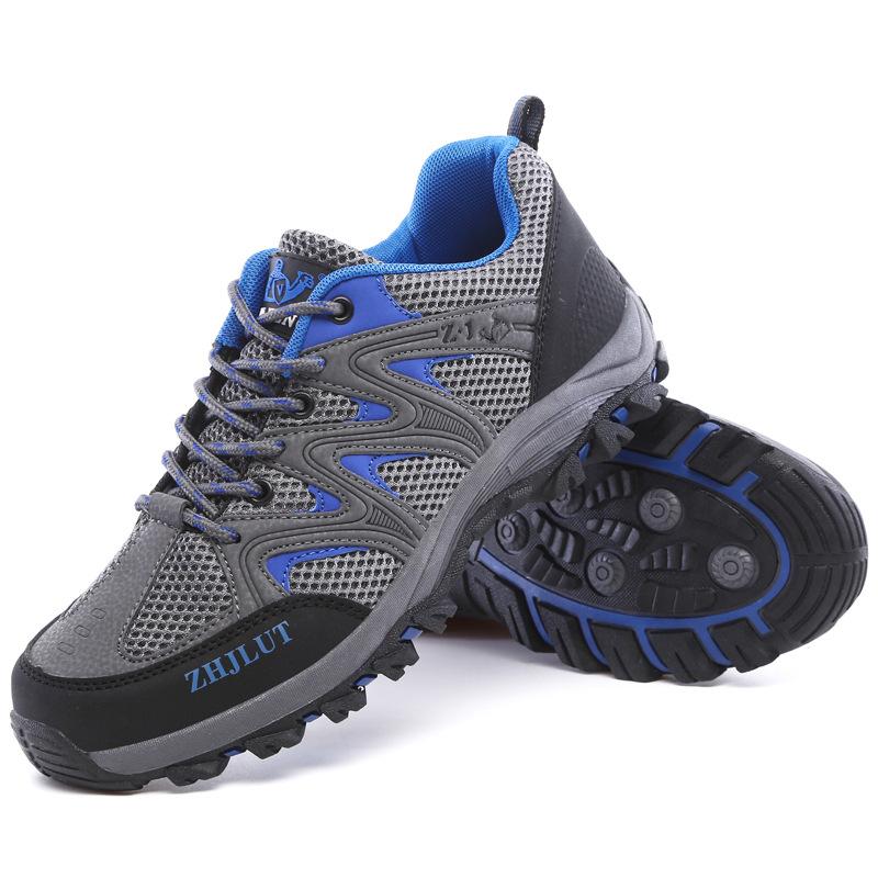 Large Size Outdoor Hiking Shoes for Men and Women Breathable Non-slip Mesh Summer Low-top Wear-resistant Mountain Climbing Hiking Shoes