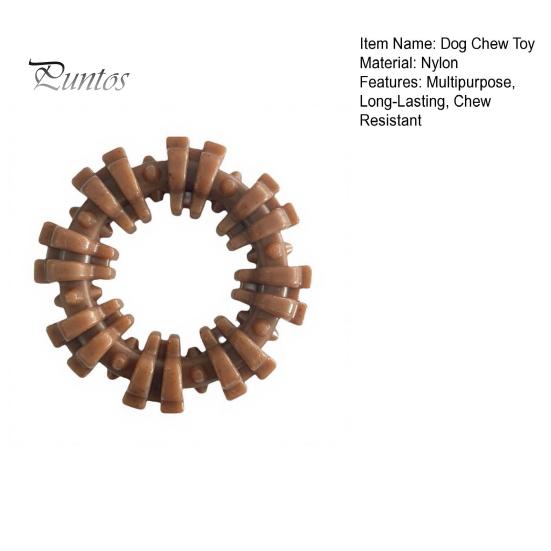 Rugged Dog Chewing Ring Chew Toy Textured Puppy Teething Keeps for Aggressive Chewers Dogs Busy Dental Health Instinct Flavored
