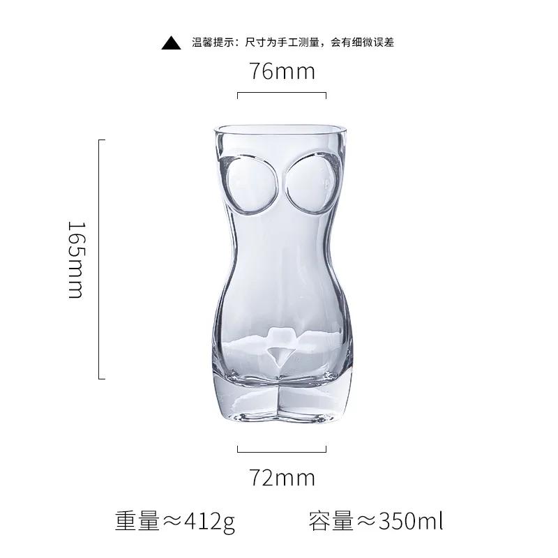 

500ml Large Capacity Bikini Painted Crystal Wine Glass for Whiskey Beer Juice Victoria Heatwave Bikini Cup 1PCS
