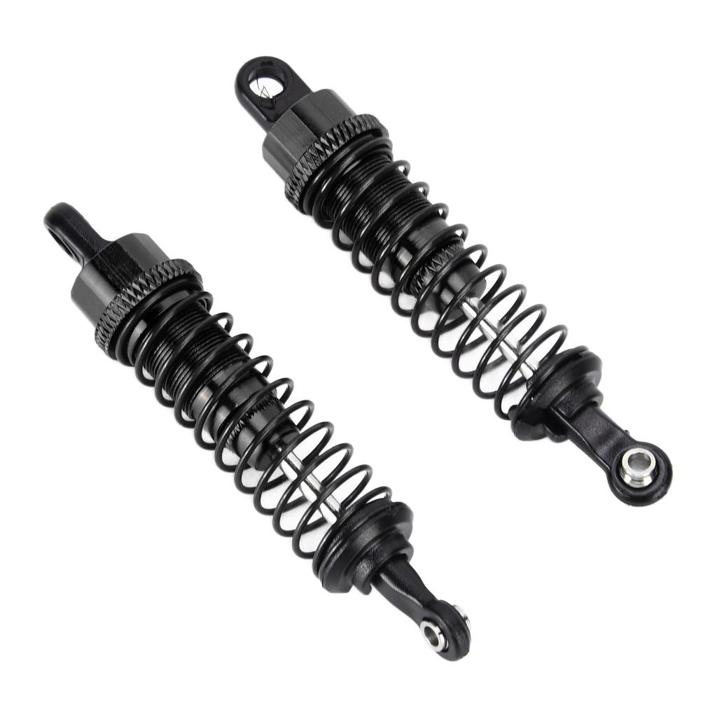 2PCS RC Shock Absorber FourWheel Drive Damper Aluminium Alloy for 1 16 Remote Control Monster(Black )