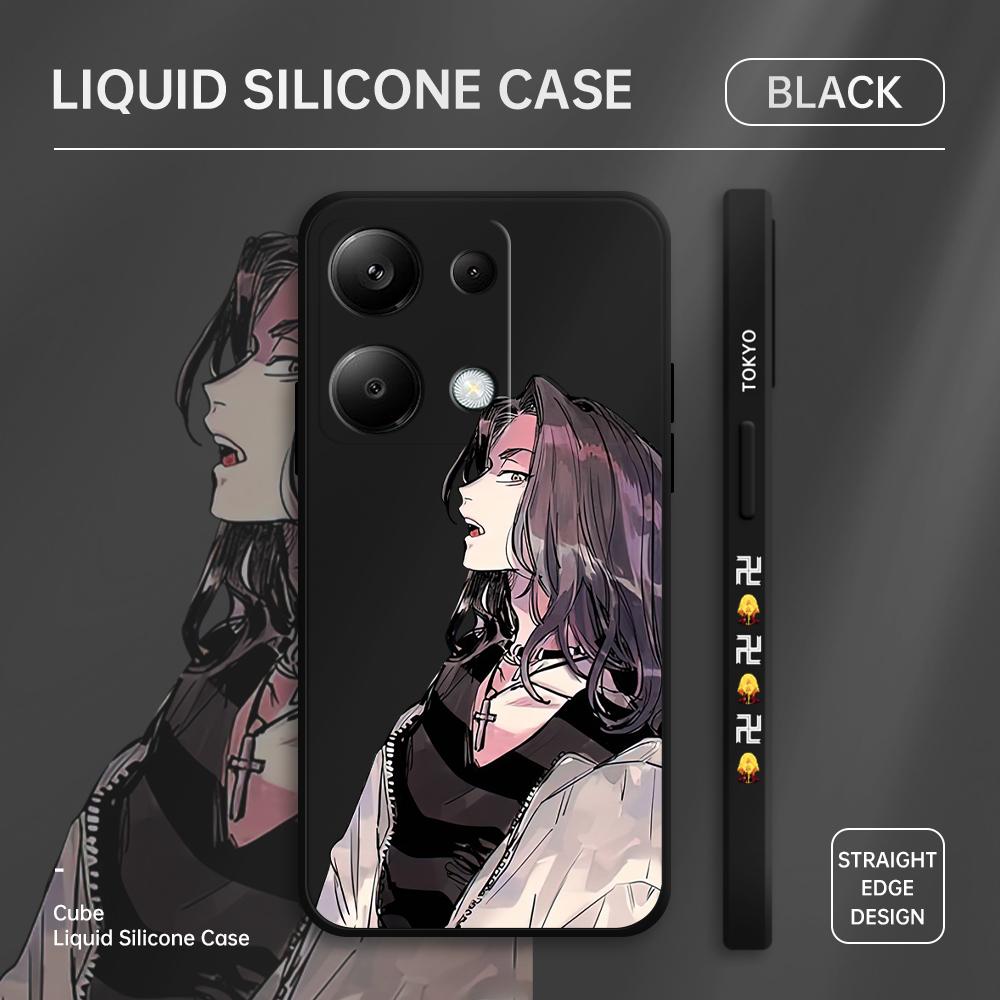 

Чехол для телефона с мультяшным красочным узором, квадратный, жидкий, силикон, TPU, полное покрытие камеры, противоударный защитный чехол для Xiaomi Redmi iPhone iPhone 5 чёрный