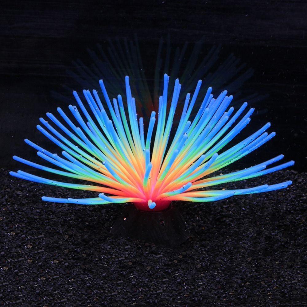 Fake Luminous Sea Urchin Simulation Sea Anemone Decorative Sea Urchin Bulb Fish Tank Decor
