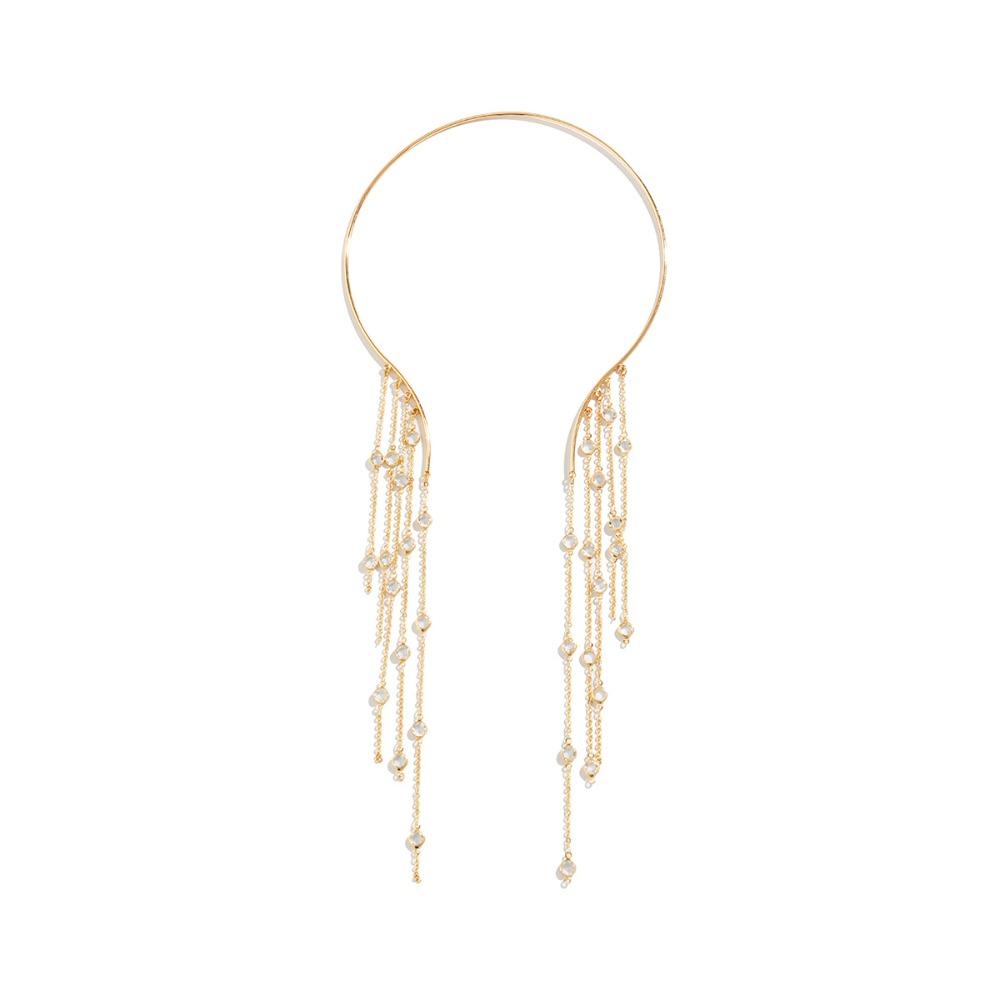 Fashion Tassel Opening Choker Neck Simplicity Chain Necklace New Imitation Pearl Pendant
