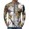 Herren Langarm Fahrradtrikot Atmungsaktiv Schnelltrocknend Halber Reißverschluss Pullover Leichtes Sportshirt für Outdoor-Sportarten