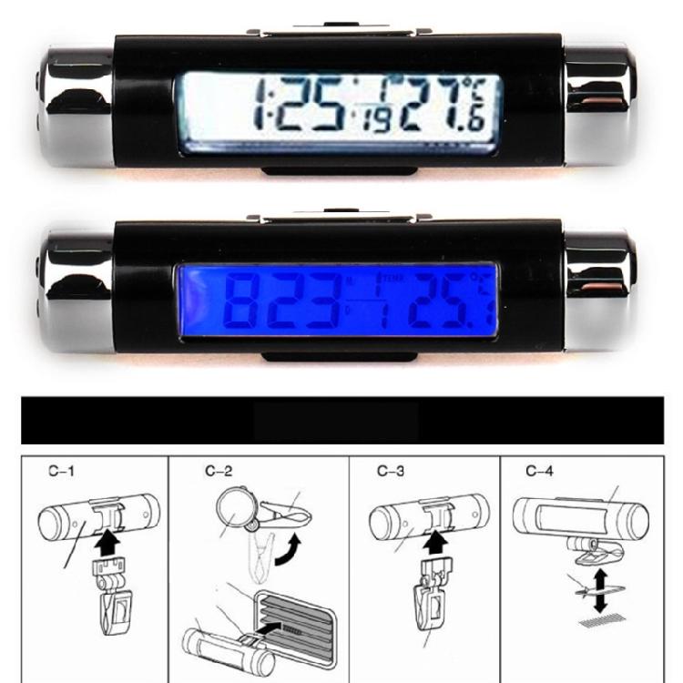 Digital LCD Electronic Clock Date Time- Calendar Table Car Dashboard Small Clock