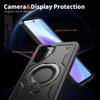 Dual Layer Shockproof Hard Cover For Samsung Galaxy A56 A55 A35 A15 A17 A14 A26 A36 A16 5G Ring Magnetic Fold Bracket Phone Case