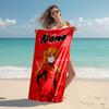 Personalized customized proof beach towel with Asuka Langley Soryu  pattern - soft, absorbent, quick-drying, perfect swimming, camping&bathing