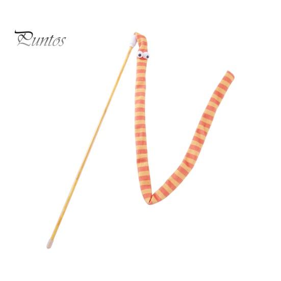 Interactive Cat Stick Toy Playing Teaser Wand with Crisp Bells Scratch-Resistant Bite-Resistant Cute Cartoon Relieve Boredom Soft Cat Tease Stick