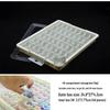 Glass Seed Bead Organizer: 64-Compartment Transparent DIY Jewelry Storage Box