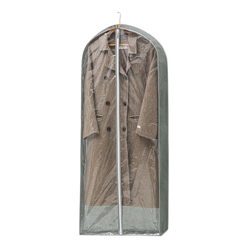 Minimalist Waterproof Garment Dust Cover With Transparent Pvc For Wardrobe Storage