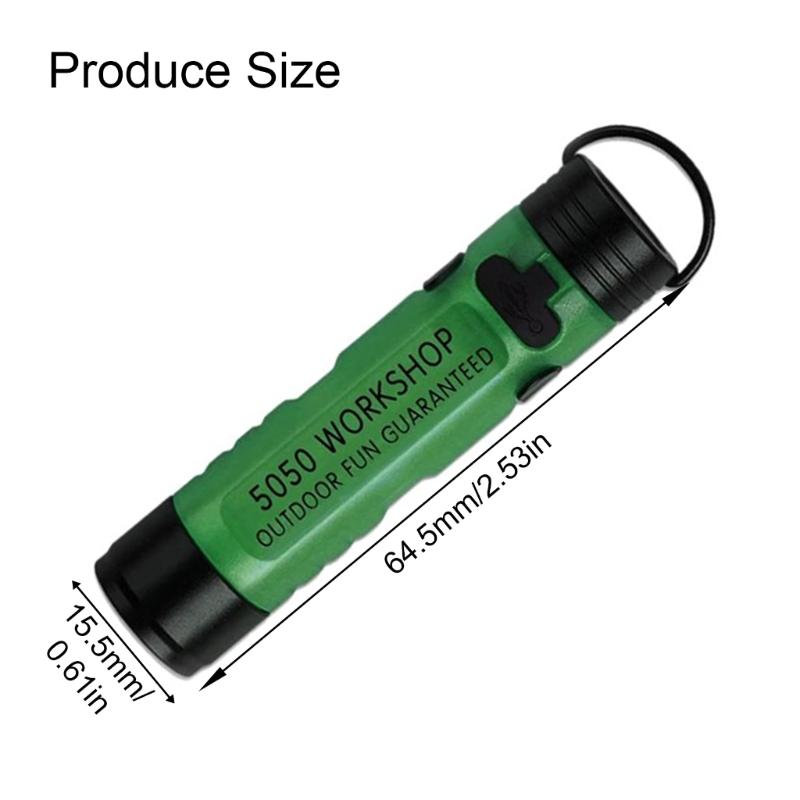 Aluminum Magnetic USB C Rechargeable Flashlight Keychain Waterproof Mini Flashlight Hat Clip For Camping Accessories
