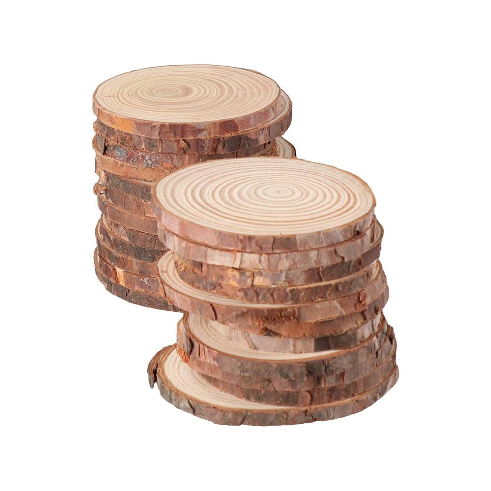 Photograghy Props Unfinished Wood Natural Round Pine DIY Wooden Drawing Board Round Wooden Slices