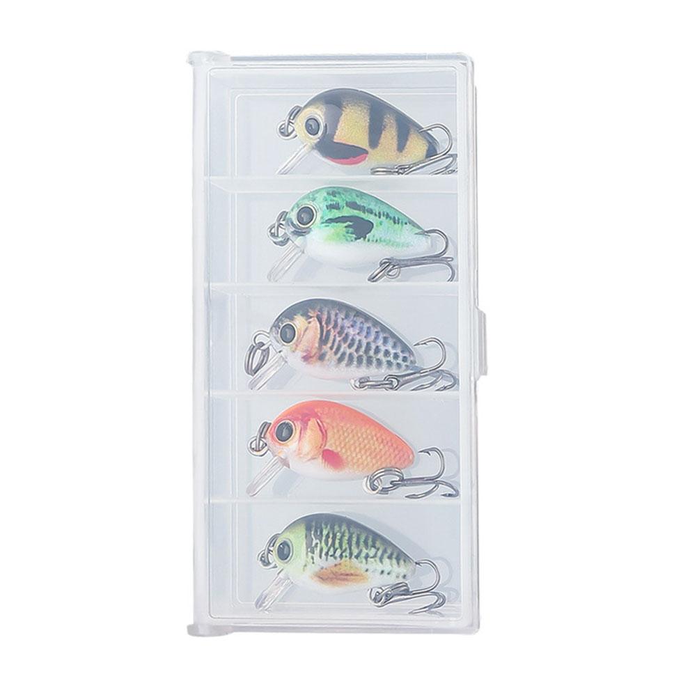 5pcs Mini Crankbait Fishing Lure 30mm 2g Artificial Hard Bait Swimbait Fishing Bait for Freshwater & Saltwater Angling
