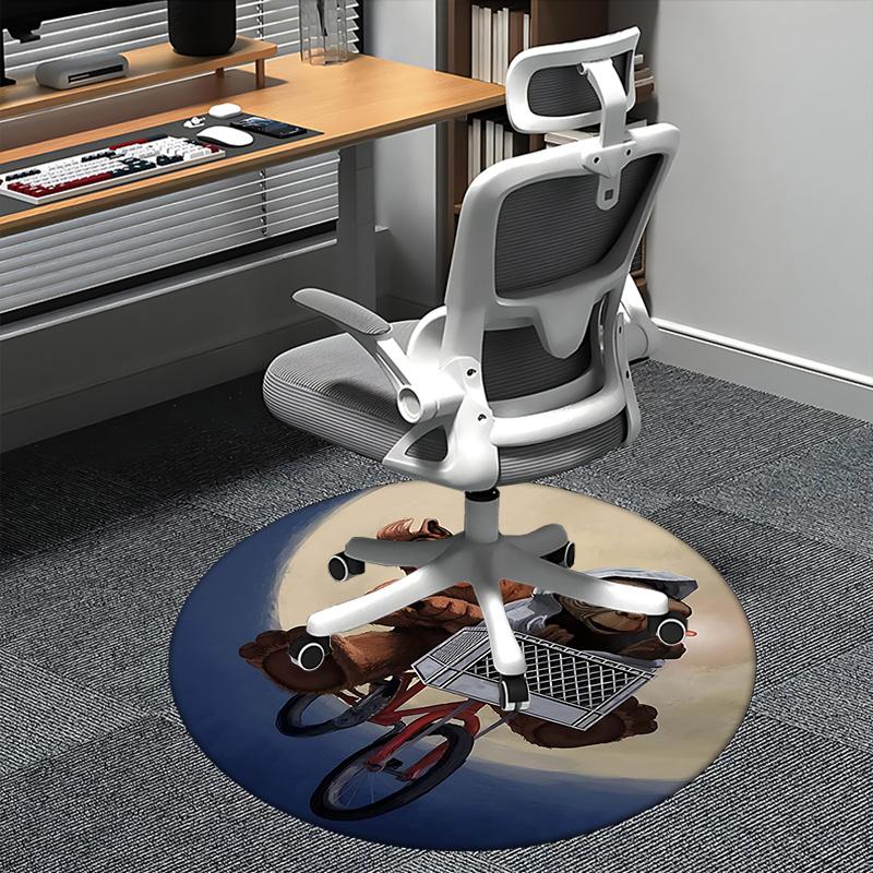 

E T ALF Bicycle Ride Chair mat Round Rug Office carpet, Non slip, Suitable for Living Rooms, Bedrooms,Decor1205717a 80cm by 80cm