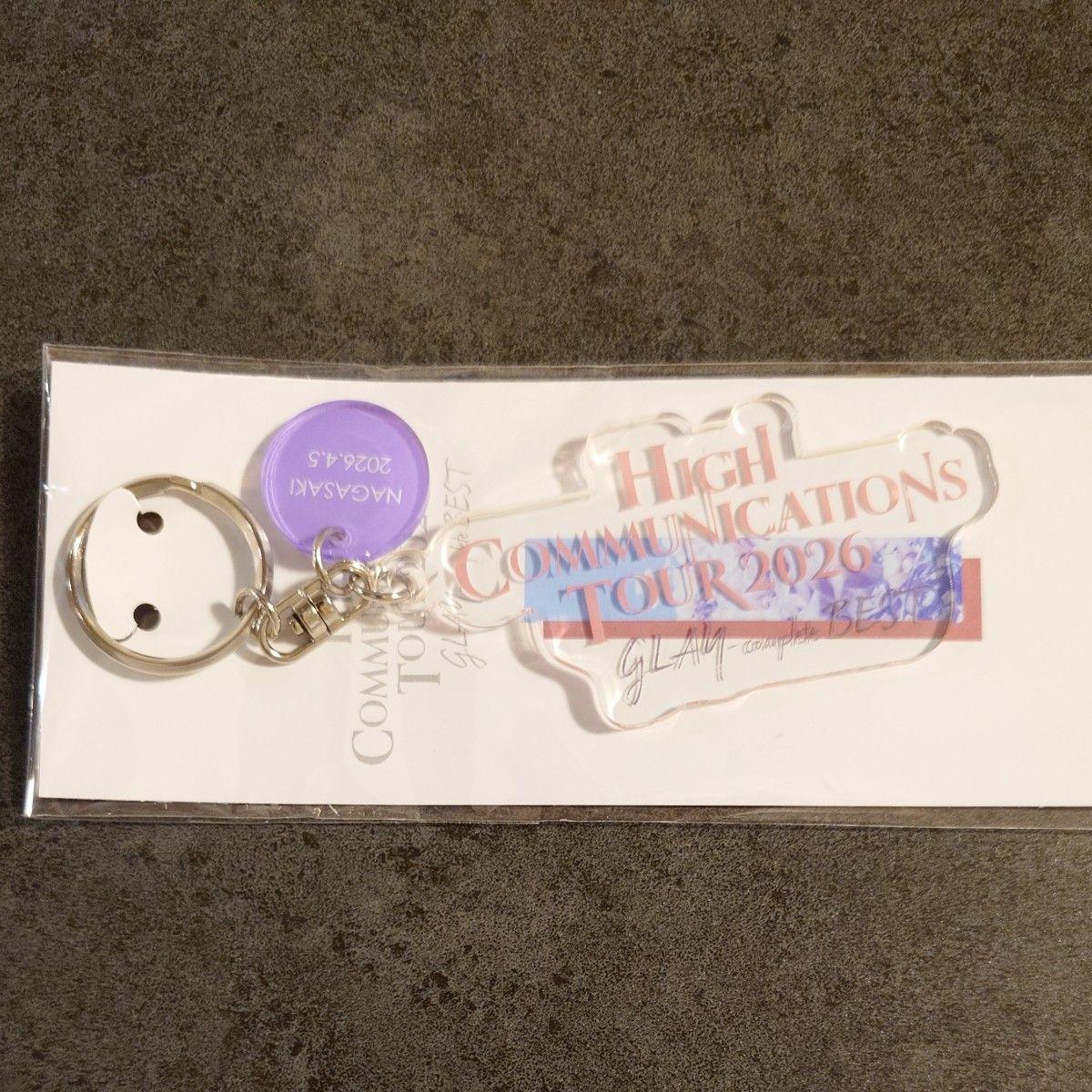 Used GLAY HIGHCOMMUNICATIONS TOUR 2026 venue limited sale acrylic key chain Nagasaki