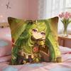 Collei Genshin Impact Cushion Cover Square Short Plush Pillow Case Living Room Sofa Home Decor Funda X