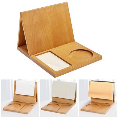 Yousheng Dreieckiger Holz-Buchständer Tischplatte Kaffee-Tee-Halter Leseecke Lese-Ständer Nachttisch Buch-Ruhe-Ständer Geschenk für Buch