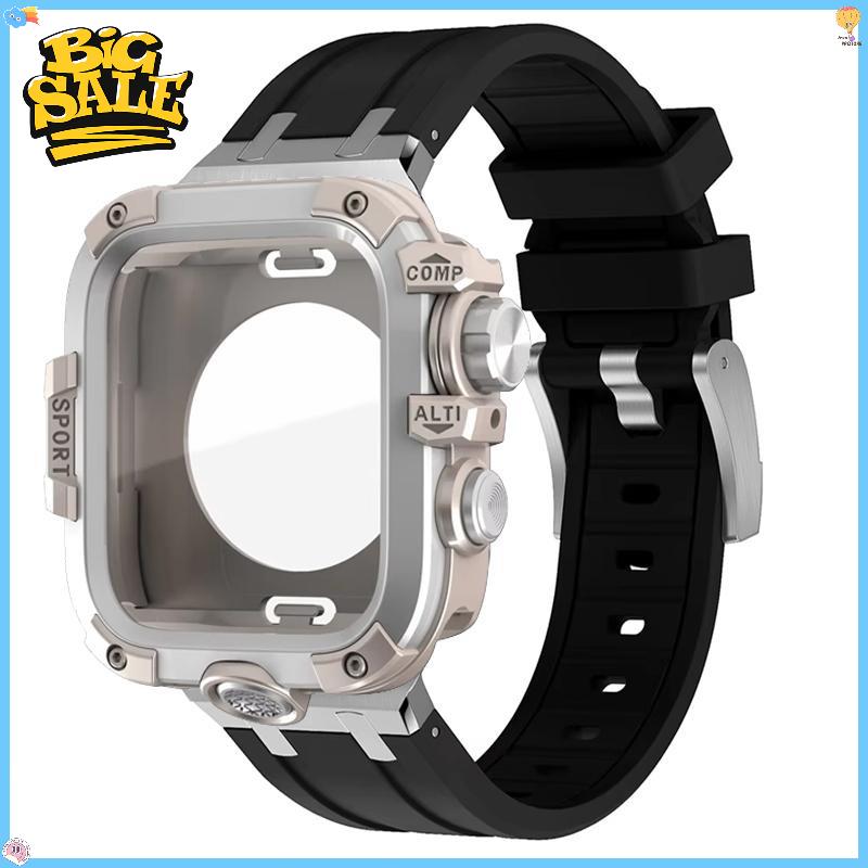 

Full Cover Case + Band for Apple Watch Ultra 3 2 49mm Hard bumper GWG Style screen protector for iWatch Series 11 10 46MM 45MM 4 44mm Series 4 5 6 SE