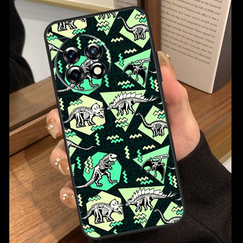Skeleton Dinosaur Pattern Case For OnePlus 15 R 13T 13R 12R 10T 8T 13 12 11 9 10 Pro Nord 5 CE 4 2 3 Lite N20 N30 Cover