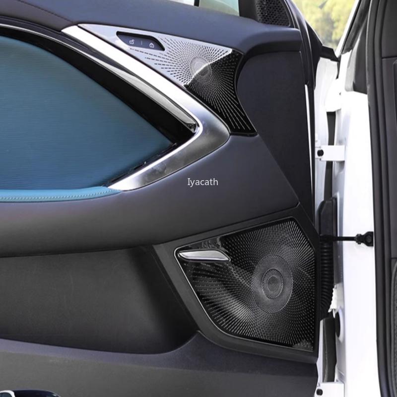 For MG 7 MG7  2024 Car Speaker Cover Stainless Steel 4 Door Loudspeaker Sound Pad Trim Interior Horn Accessories
